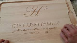 ASMR Unboxing Charcuterie Wooden Block Wood by Personalized Mall!