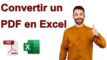Comment Convertir un PDF en Excel