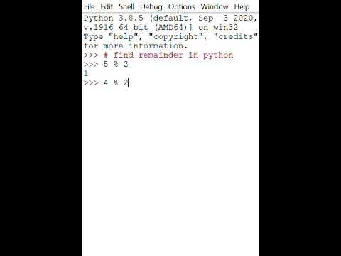 How to find remainder from division in python - YouTube
