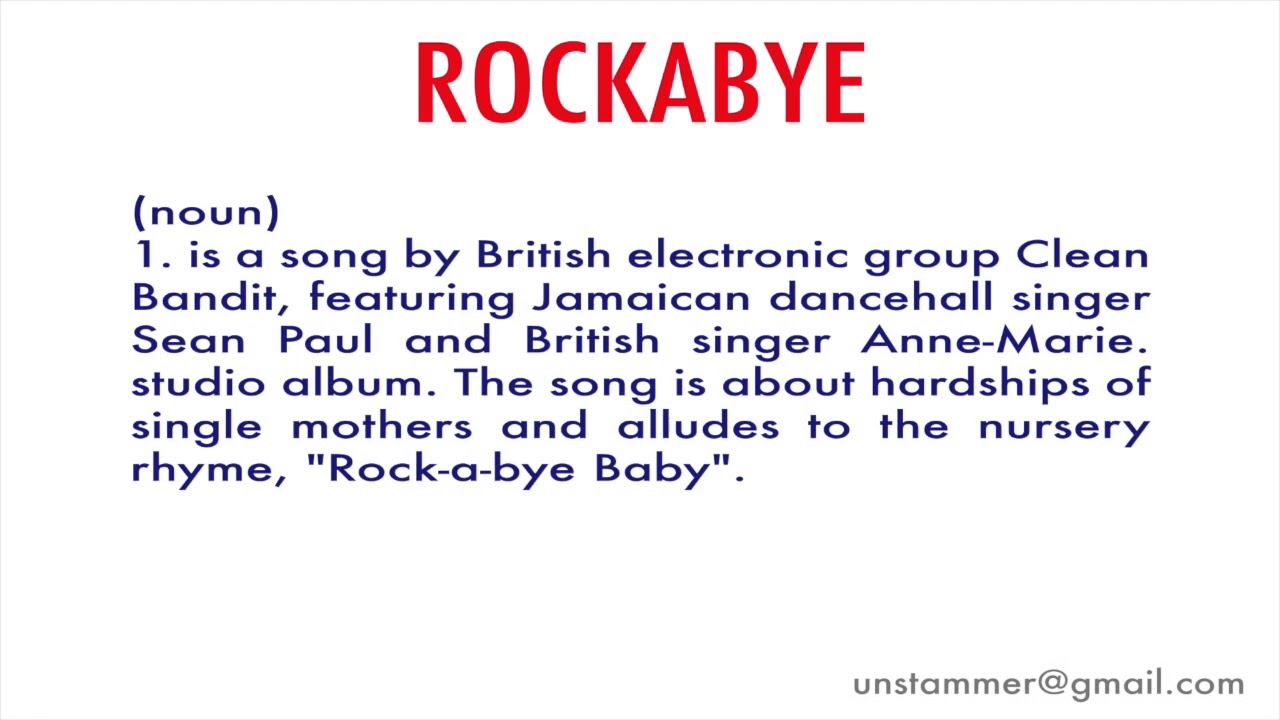 How to Pronounce Rockabye YouTube