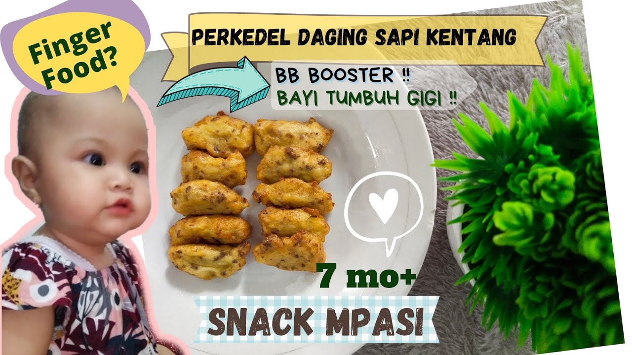 SNACK MPASI BB BOOSTER PERKEDEL DAGING SAPI KENTANG FINGER FOOD BAYI
