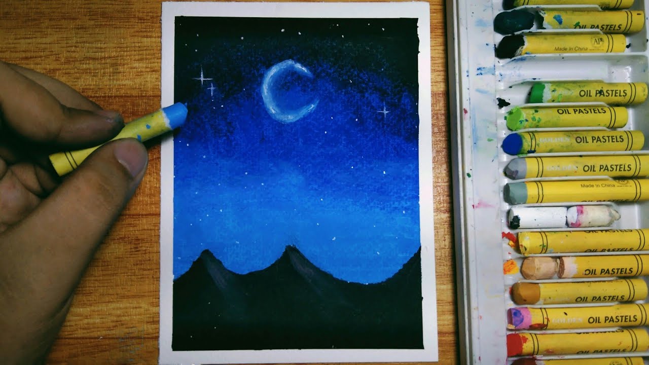 How To Make A Galaxy Background With Oil Pastels