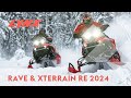 2024 lynx trail  crossover snowmobiles  rave  xterrain