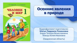 Тема 8. Осенние явления в природе