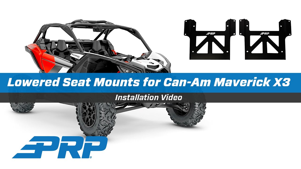 PRP Seats UTV Seat Slider Lowering Bracket for Can-Am Maverick X3, Provides  Adjustable Seat Angle
