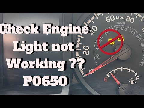 MIL light not working p0650