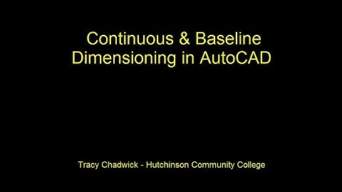 Continuous and Baseline Dimensioning in AutoCAD