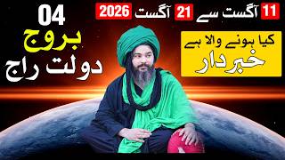 11 August 2026 Se 21 August 2026 Astrology | Mehrban Ali