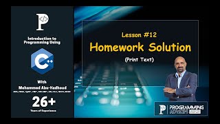 Lesson #12 - Homework Solution