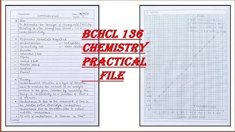 BCHCL 136 Chemistry Practical File IGNOU
