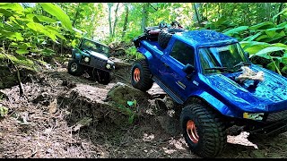 RC Rock Crawler Overlanding Scale Trail // Trx4 Sport & Injora Defender D130 Test & Review