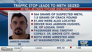 564 grams of meth seized during traffic stop