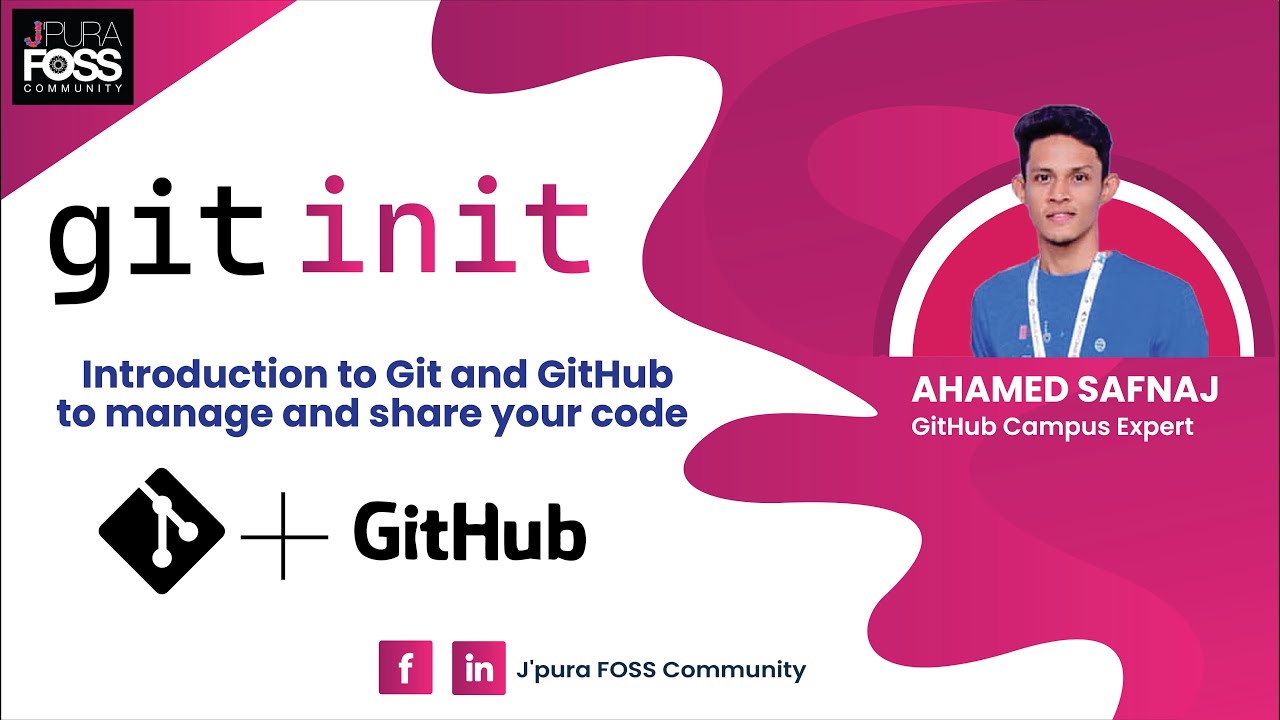 Git init - Introduction to Git & GitHub to manage and share your code