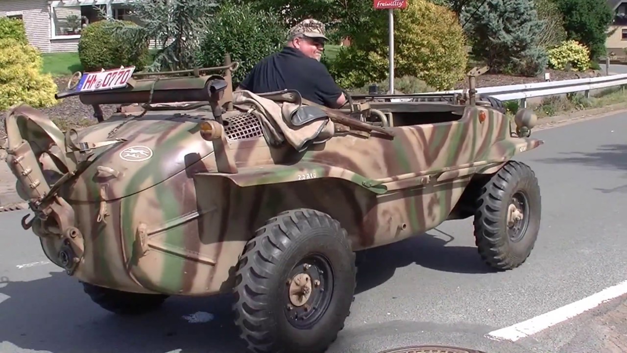 Mit Dem Auto In Die Weser Gefahren Vw Schwimmwagen Typ 166 Volkswagen Wehrmacht 116 Panzer Division Youtube