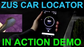 ZUS Car Locator App in Action Demo - Smart Car Charger - iPhone Android - Find My Car