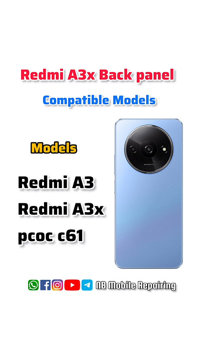 Redmi A3x Back panel compatible Model's ✅