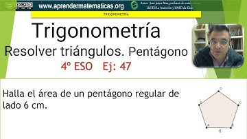 Trigonometría. Resolver triángulos. Área polígono regular. 4 ESO 06 047. José Jaime Mas.