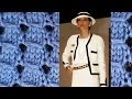 Простой узор спицами, с протяжками, для вязаного жакета Шанель. Вязание: простые узоры спицами