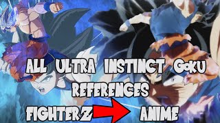 All Ultra Instinct Goku Anime References Dragon Ball FighterZ