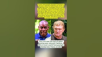 Frank Bruno bids farewell to Joe Bugner: “A sad day for boxing”