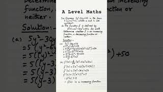 A Level Mathematics 2021 October November Paper 13 Question 3 Differentiation #shorts #maths