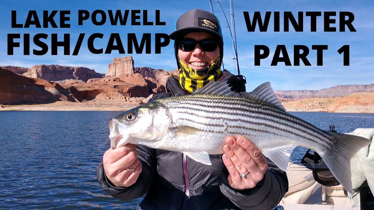 Lake Powell Fishing, Winter Striper Action and Camp, Part 1 YouTube