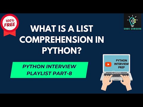 #9 List comprehension in python|python interview playlist| #python  #interview #codechasers #code
