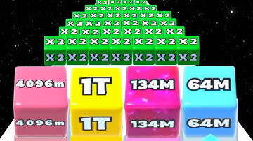 Jelly Run 2048 vs Rubberball Runner - All Level Gameplay (NOOB vs PRO vs HACKER) New Update