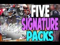 FIVE SIGNATURE PACKS!! CRAZY NEW CARDS - 99 OVR BOSS LEGENDS | MADDEN 16 ULTIMATE TEAM PACK OPENING