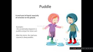 Puddle -Meaning , Pronunciation , Examples