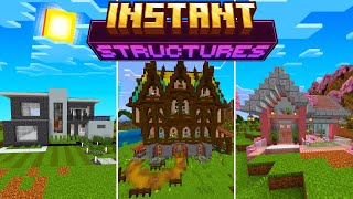 Minecraft Instant Structures Addon 1.20+ Addon Bedrock