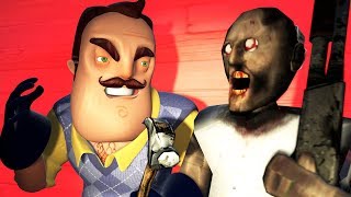 ГРЕННИ vs ПРИВЕТ СОСЕД (Granny vs Hello Neighbor АНИМАЦИЯ)