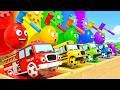Aprende los Colores con huevos y coches | Juego Esquema de colores de Monster Truck | Canciones inf
