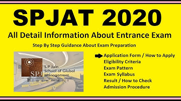 SPJAT 2020 - Notification, Dates, Application, Eligibility, Admit Card, Pattern, Syllabus, Result