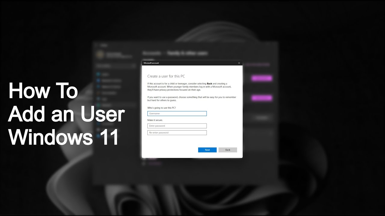 How To Add Another User Windows 11 ISolved YouTube