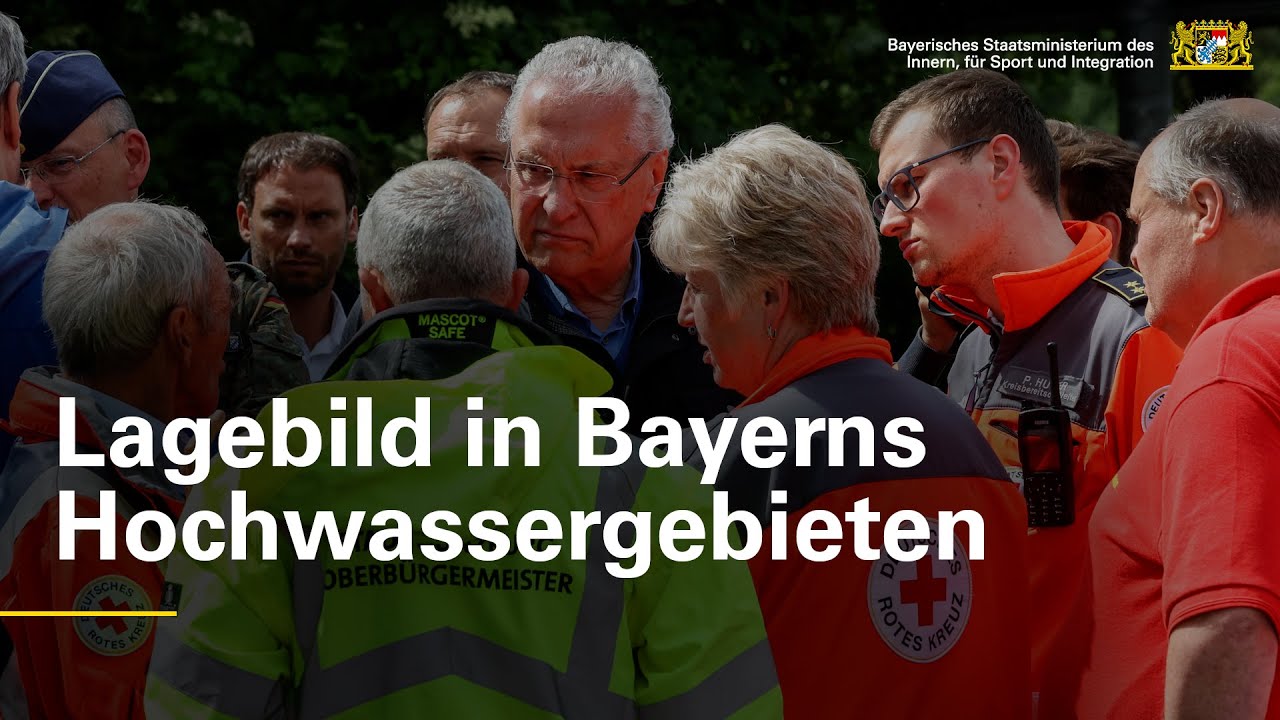Lagebild in Bayerns Hochwassergebieten