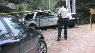 Cop questions me. He thinks I broke police line Rainbow Gathering