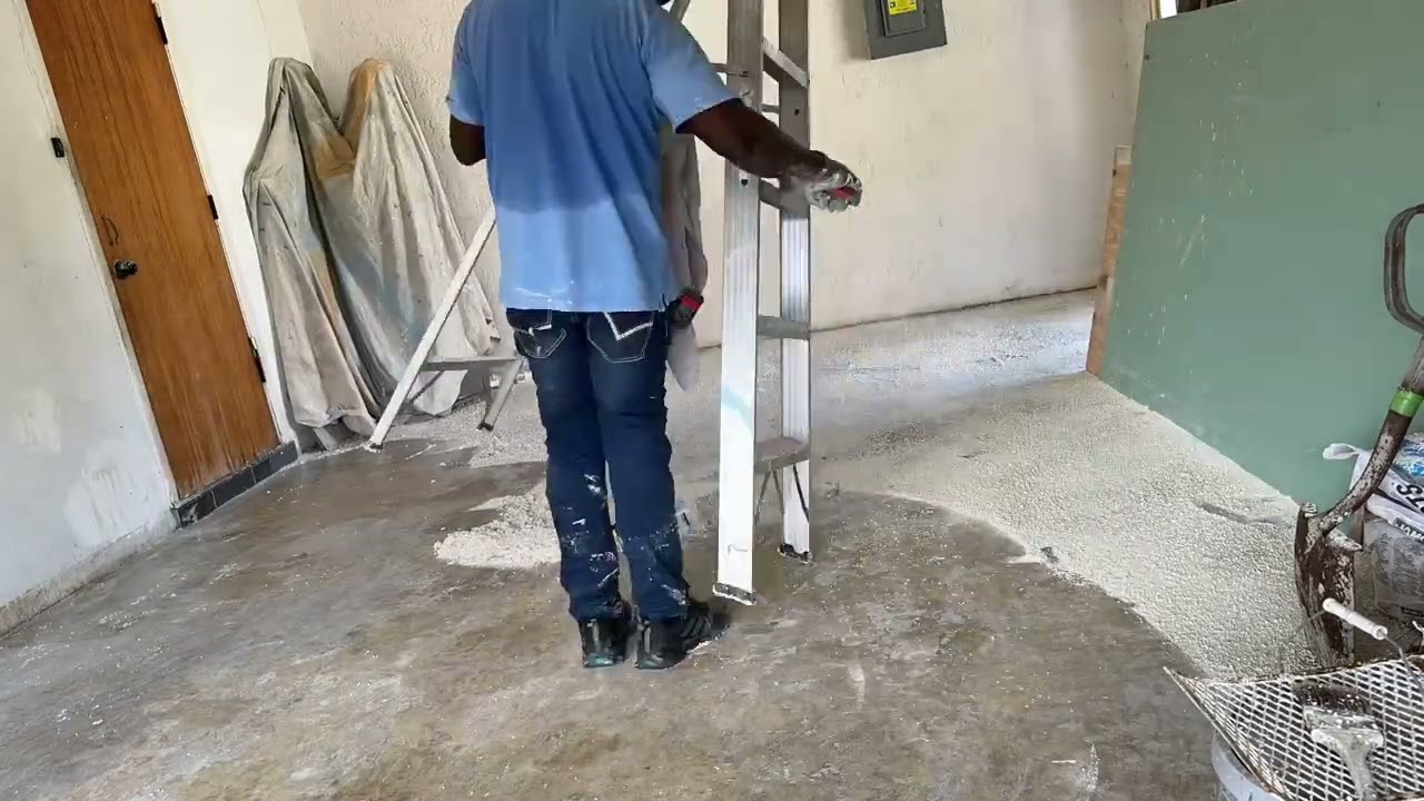 Quick dustless popcorn ceiling removal