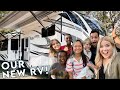 OUR NEW RV IS HERE!! 🎉 Showing Our Kids! ❤️ // 2022 Grand Design Solitude S-Class Fifth Wheel