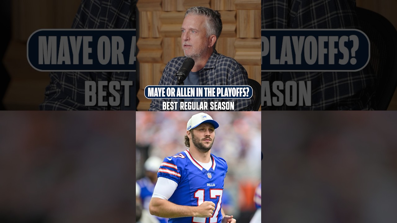 Josh Allen or Drake Maye in the playoffs? Bill gets checkmated 😂