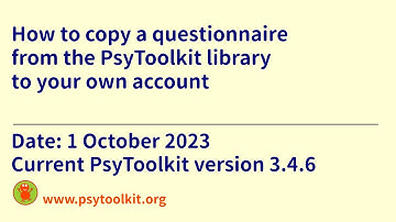 How to copy PsyToolkit survey into your own account