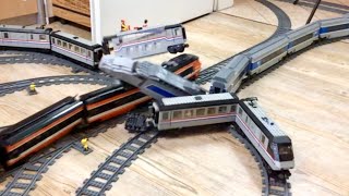 HUGE LEGO Train Crash with custom TGV, 10233 Horizon Express and 4558 Metroliner
