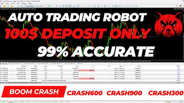 boom and crash auto trading robot | minimum deposit | daily profit | minmum drawdown