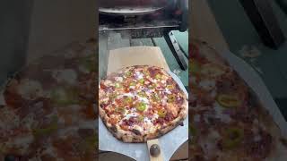 BBQ Smoked Pulled Pork Wood-Fired Pizza ? #shorts #cheese #pizza
