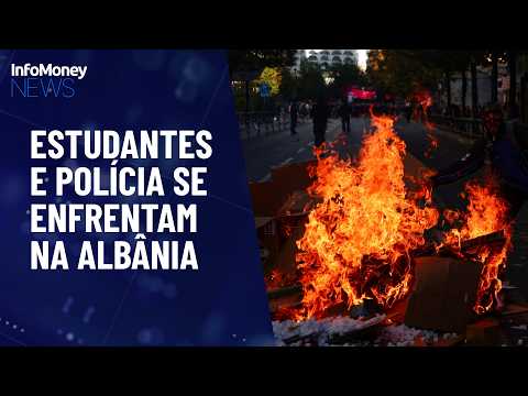 Police clash with students using tear gas in Albania | InfoMoney News