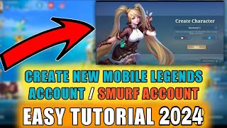 HOW TO CREATE NEW ACCOUNT IN MOBILE LEGENDS 2024 | CREATE NEW SMURF ACCOUNT IN ML EASY TUTORIAL