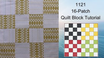 1121 16-Patch Quilt Block Tutorial | Block of the Day 2023 | Web Piecing | Jelly Roll Friendly