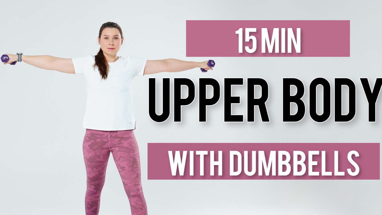 15 MIN Standing Upper Body Workout | Light Dumbbells | No Repeat | Home ...