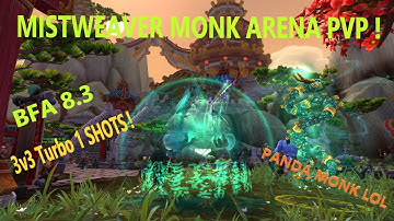 Mistweaver Monk PvP - (1 SHOTS in 3v3 ARENA !!)  - WoW BFA 8.3