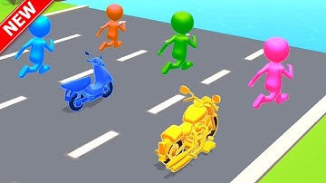 Shape Shifting 🏃🚗🚲🛵🚁 🛶🛥️ 🚂  All Levels New Update GamePlay Walkthrough Android,Ios (Level 198-199)